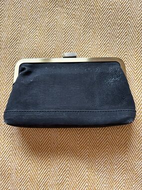 Laflore Paris Black Structured Clutch Wallet